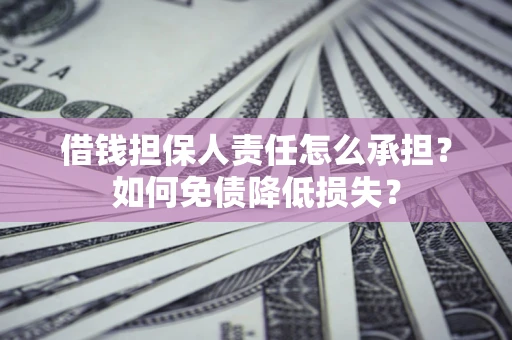 北京借钱担保人责任怎么承担？如何免债降低损失？