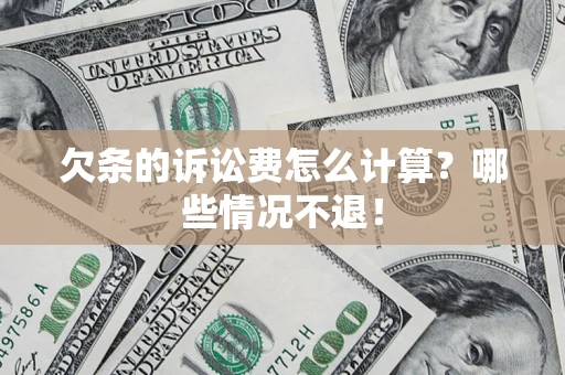 北京欠条的诉讼费怎么计算？哪些情况不退！