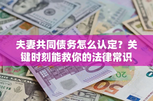 北京夫妻共同债务怎么认定？关键时刻能救你的法律常识