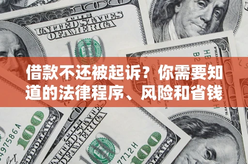 北京借款不还被起诉？你需要知道的法律程序、风险和省钱技巧