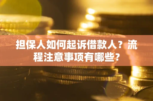 北京担保人如何起诉借款人？流程注意事项有哪些？